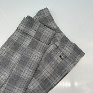 Lisette L Women's Pull On Ennis‎ Plaid Pattern Crop Cuffed Trouser, Size 6, Gray